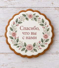 Свадебные пряники «Спасибо, что вы с нами»