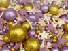 Купить Посыпка драже для торта звезды сиреневые ручной работы