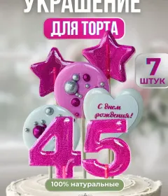 Леденцы на торт цифры и звезды №45