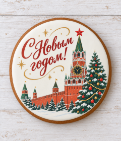 Новогодний пряник с поздравлением