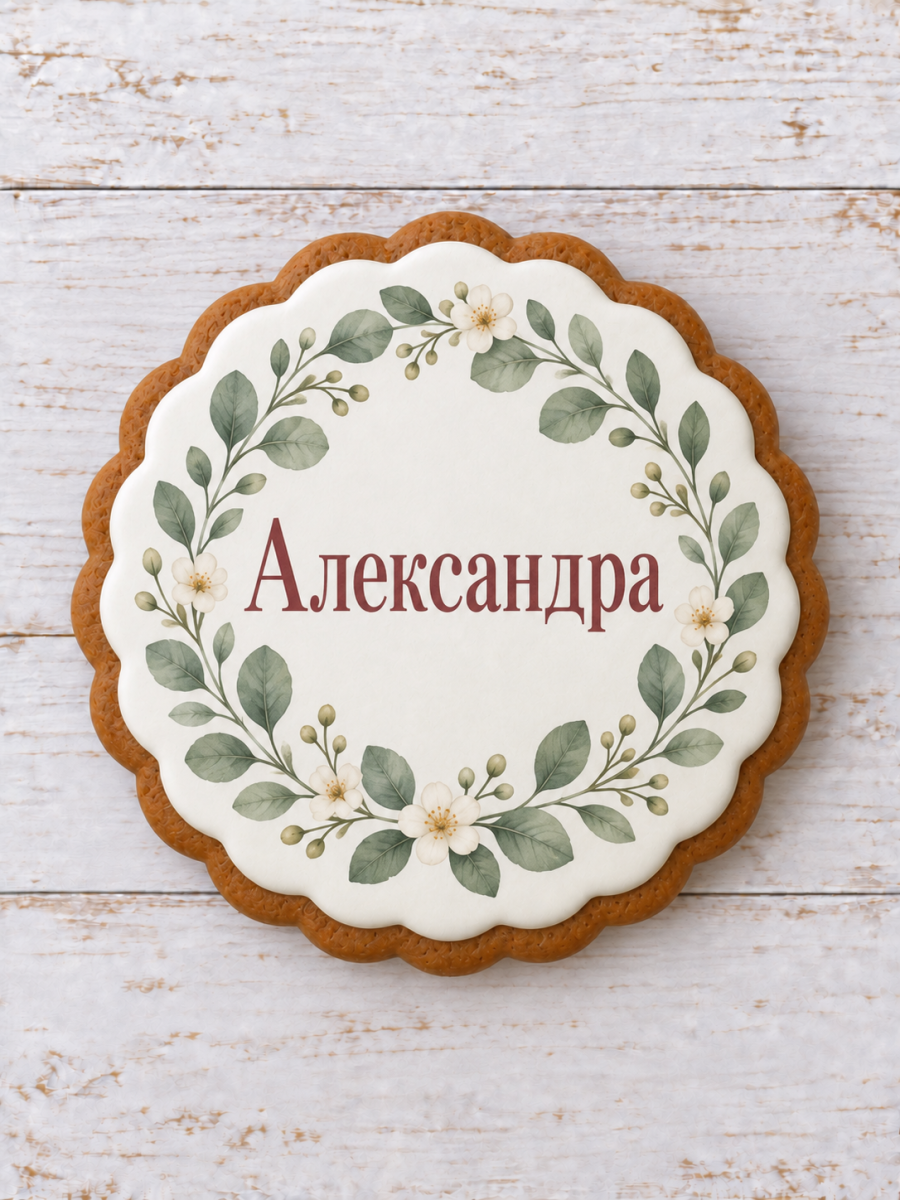 Именные пряники для рассадки гостей на белой глазури пряника