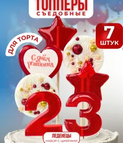 Топпер на торт с днем рождения