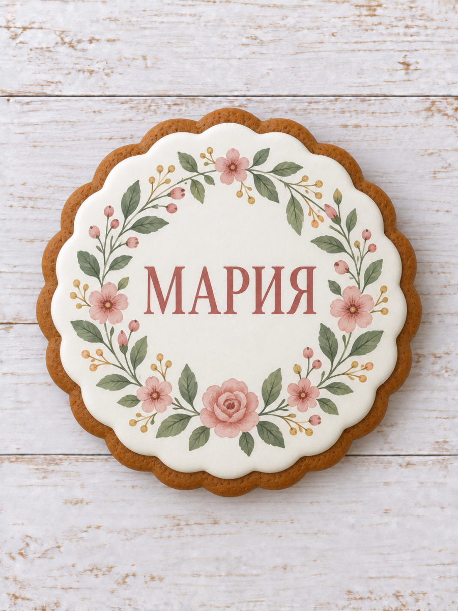 Визуализация: Пряник с персональной надписью